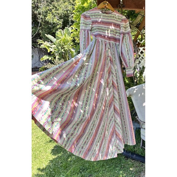 Vtg YOUNG INNOCENT Arpeja Victorian  Puffy S Preach  Prairie Cottagecore Maxi XS - Picture 3 of 15